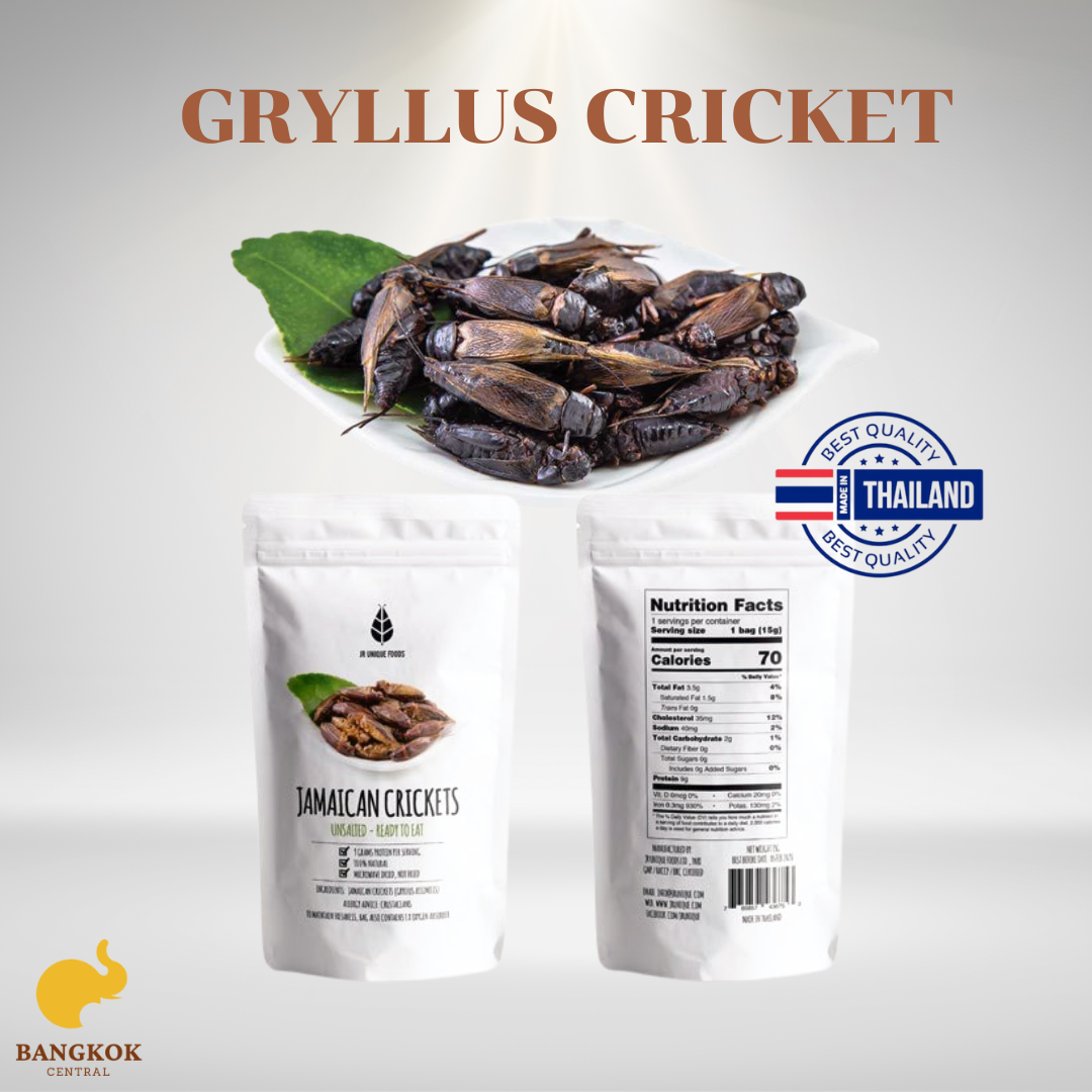 Edible Insect Whole Gryllus cricket Insect Crickets Protein Snacks Fried High Quality Export Product from Thailand