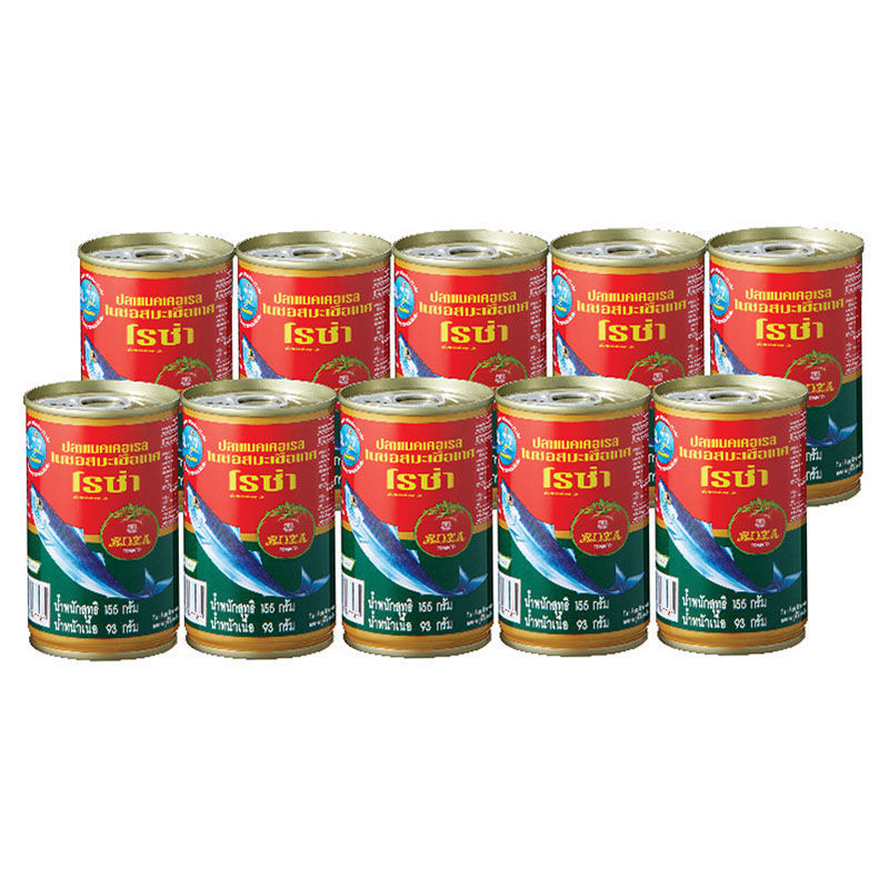 ROZA Canned Mackerel in Tomato Sauce 155 g x 10