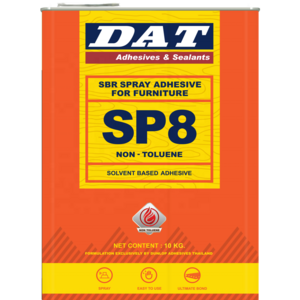 Dunlop DAT SBR Spray Adhesive for Foam and Furniture PU foam with High Initial Tack Low MOQ