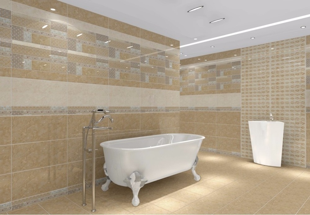 THACHBAN Ceramic Tiles Wall Tiles Interior Tiles Set 36006- MATT Surface 300 X 600mm Gray Yellows / Golds