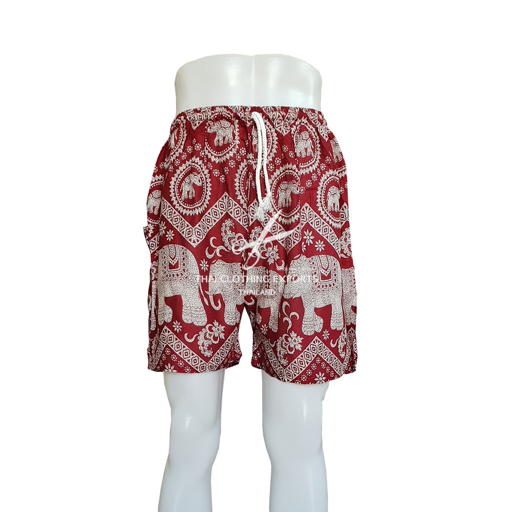 Elephant Printed Shorts with Drawstring, Shorts