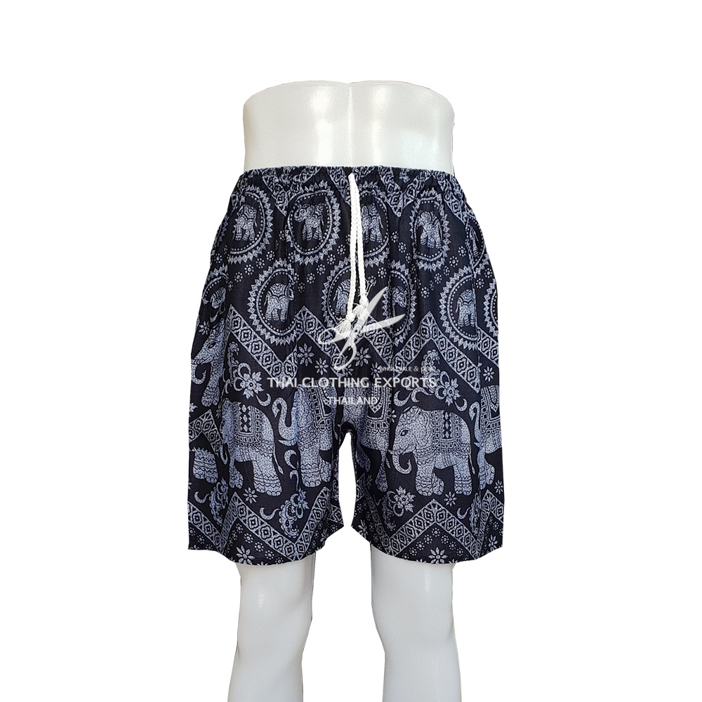 Elephant Printed Shorts with Drawstring, Shorts