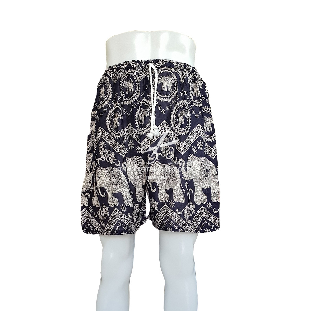 Elephant Printed Shorts with Drawstring, Shorts