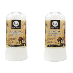 Coconut Natural Stick Deodorant Crystal Alum 45g-80g Made From 100% Natural