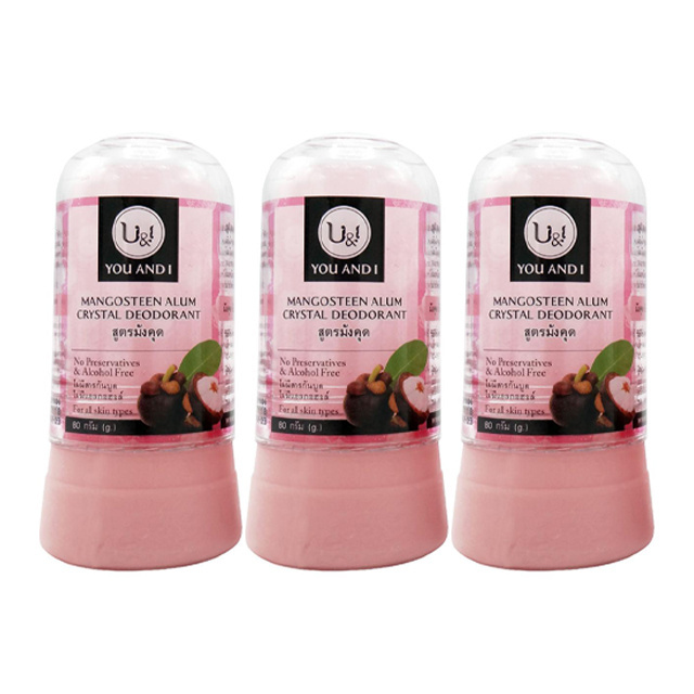 Deodorant Made From Mangosteen Natural 100% Crystal Alum Stick