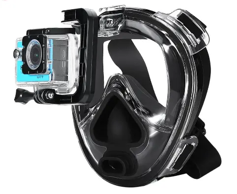 Thaistone manufacturing DEDEPU underwater equipment connection scuba tank set divng mask 180 degree with go pro diving mask