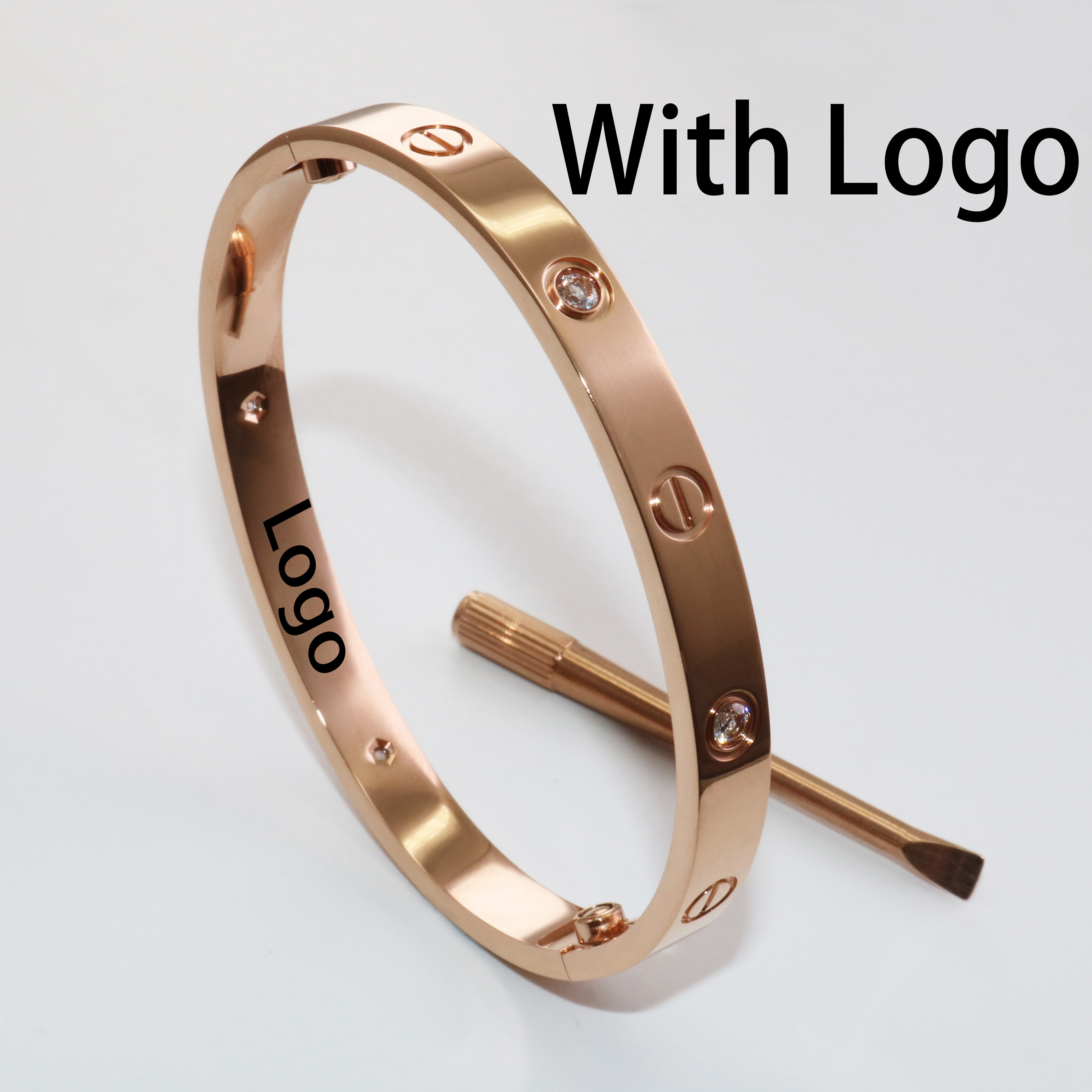 New Arrival Luxury Designer Jewelry Brand Jewelry 316L Stainless Steel Gold Plated Charm Men And Women Bangle Brand Bracelet