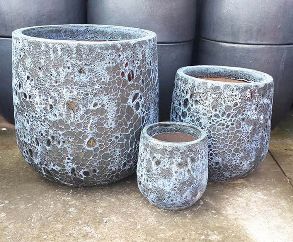 Garden ceramic pots planter modern outdoor glazed larger terra pots made in Vietnam high quality