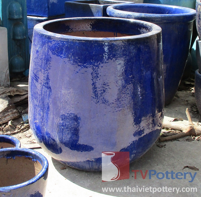 Garden ceramic pots planter modern outdoor glazed larger terra pots made in Vietnam high quality