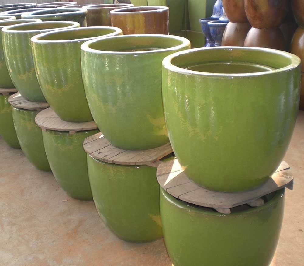 Vietnam glazed pots garden planters