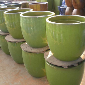 Vietnam glazed pots garden planters