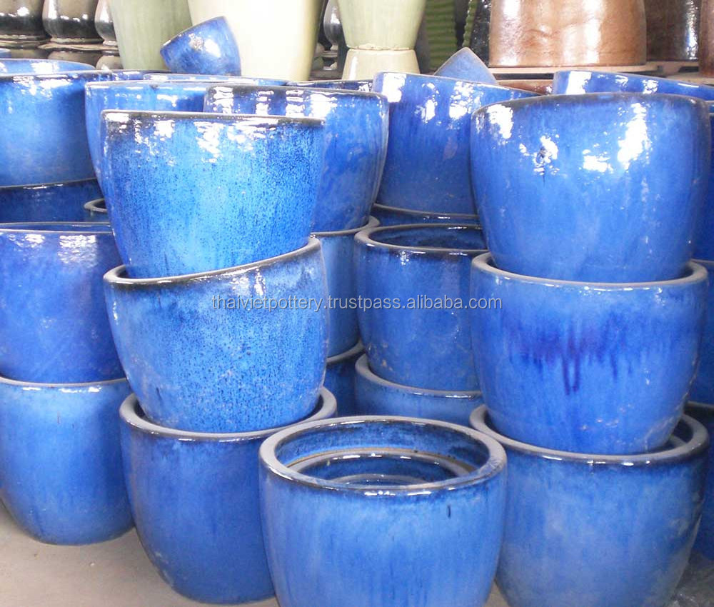 Vietnam glazed pots garden planters