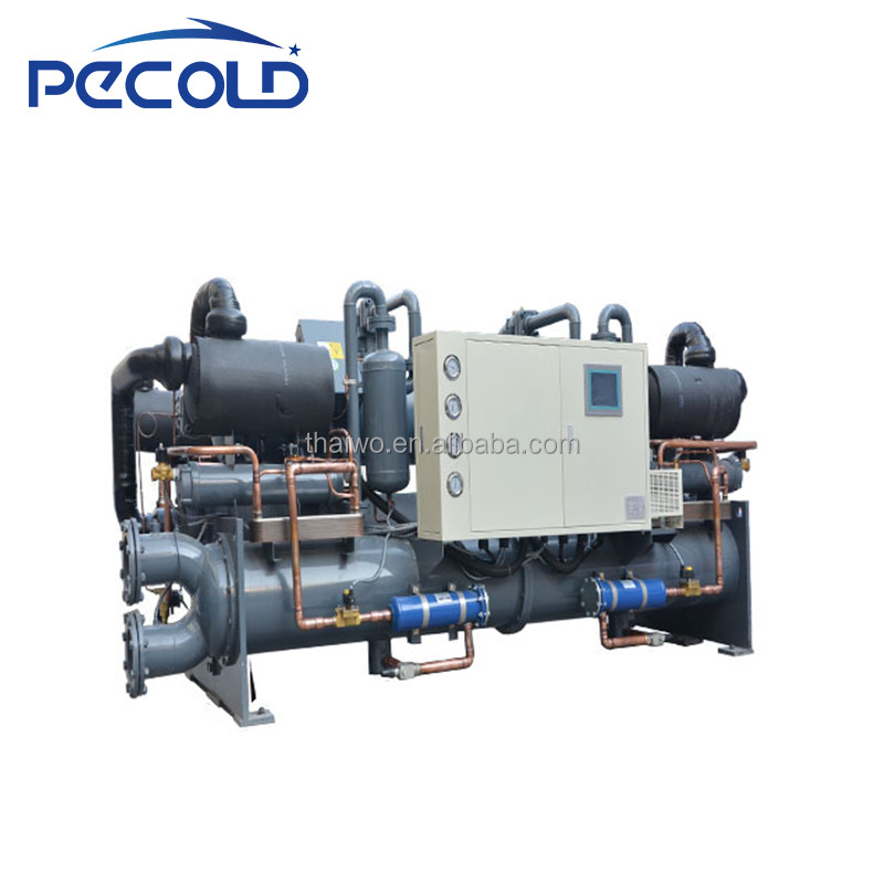 High Effective Cooling Capacity Semi-Hermetic Compressors Water Cooled Screw Chiller For Injection Molding Refrigerating Unit