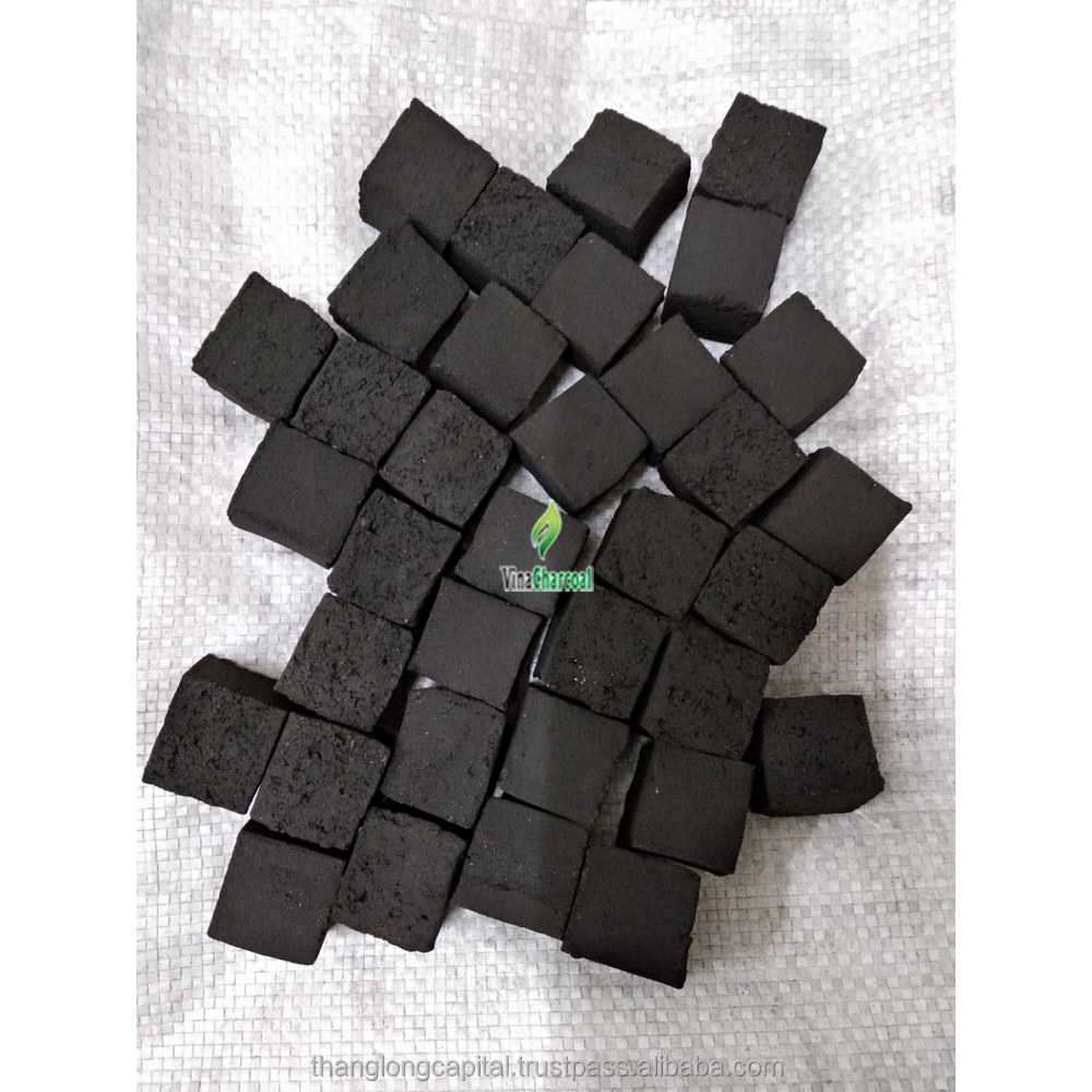 high quality Vietnam origin coconut shell coal shisha charcoal cubic shape hookah