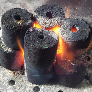 COCONUT SHELL IN CYLINDER SHAPE- BRIQUETTE CHARCOAL FOR BBQ GRILLING