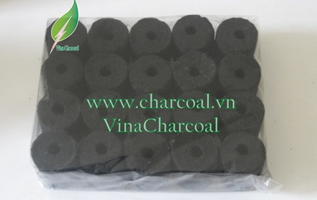 Cylinder form coconut shell charcoal for BBQ grilling in Vietnam country