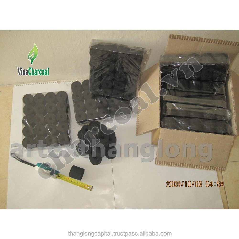 Vietnam Coconut Shell Coco Briquette Charcoal for Sale