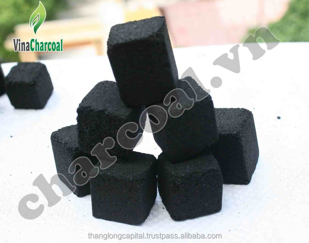 high quality Vietnam origin coconut shell coal shisha charcoal cubic shape hookah