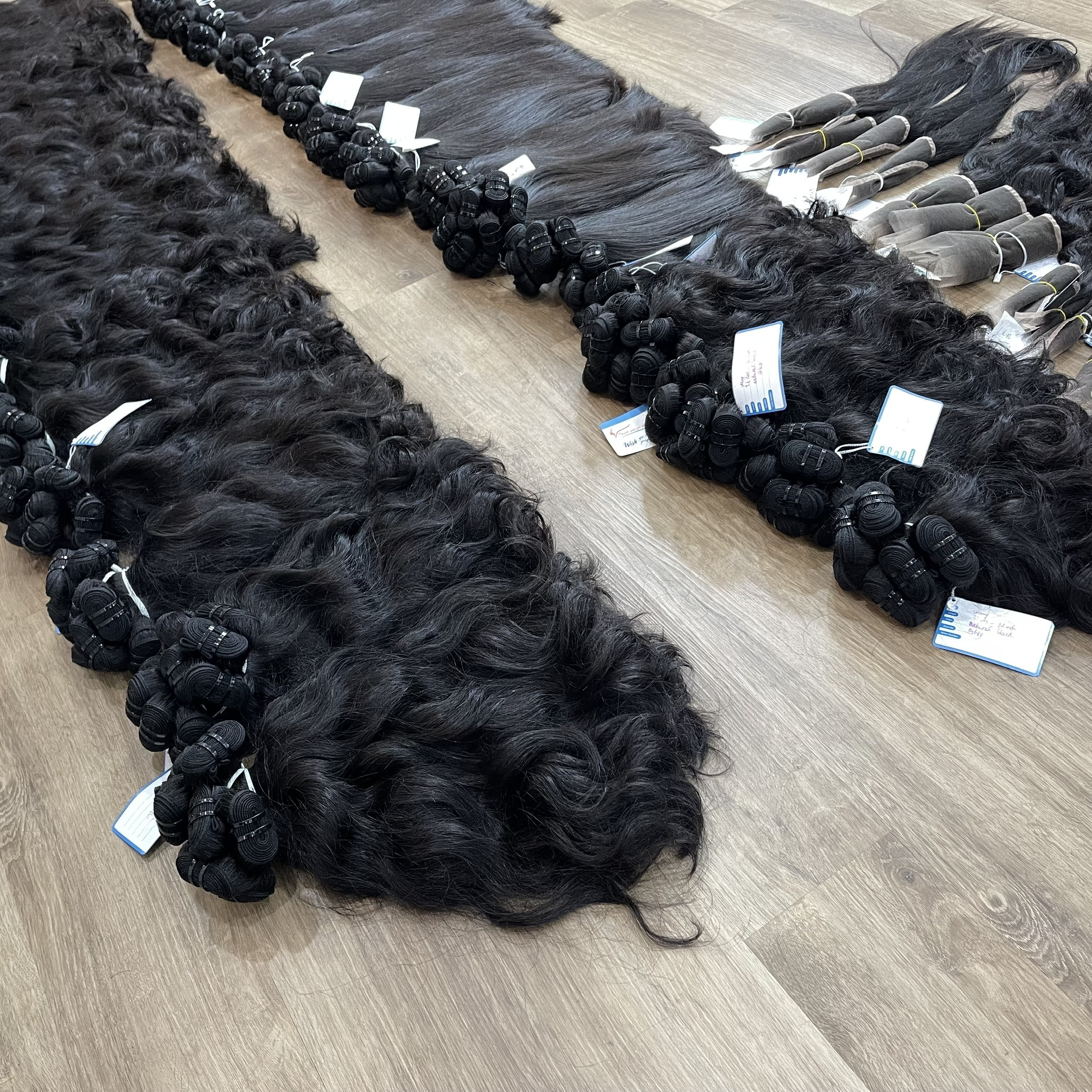 Wholesale 100% Vietnamese Human Hair Double Drawn Raw Cambodian Hair Natural Straight Natural Wave Raw Hair