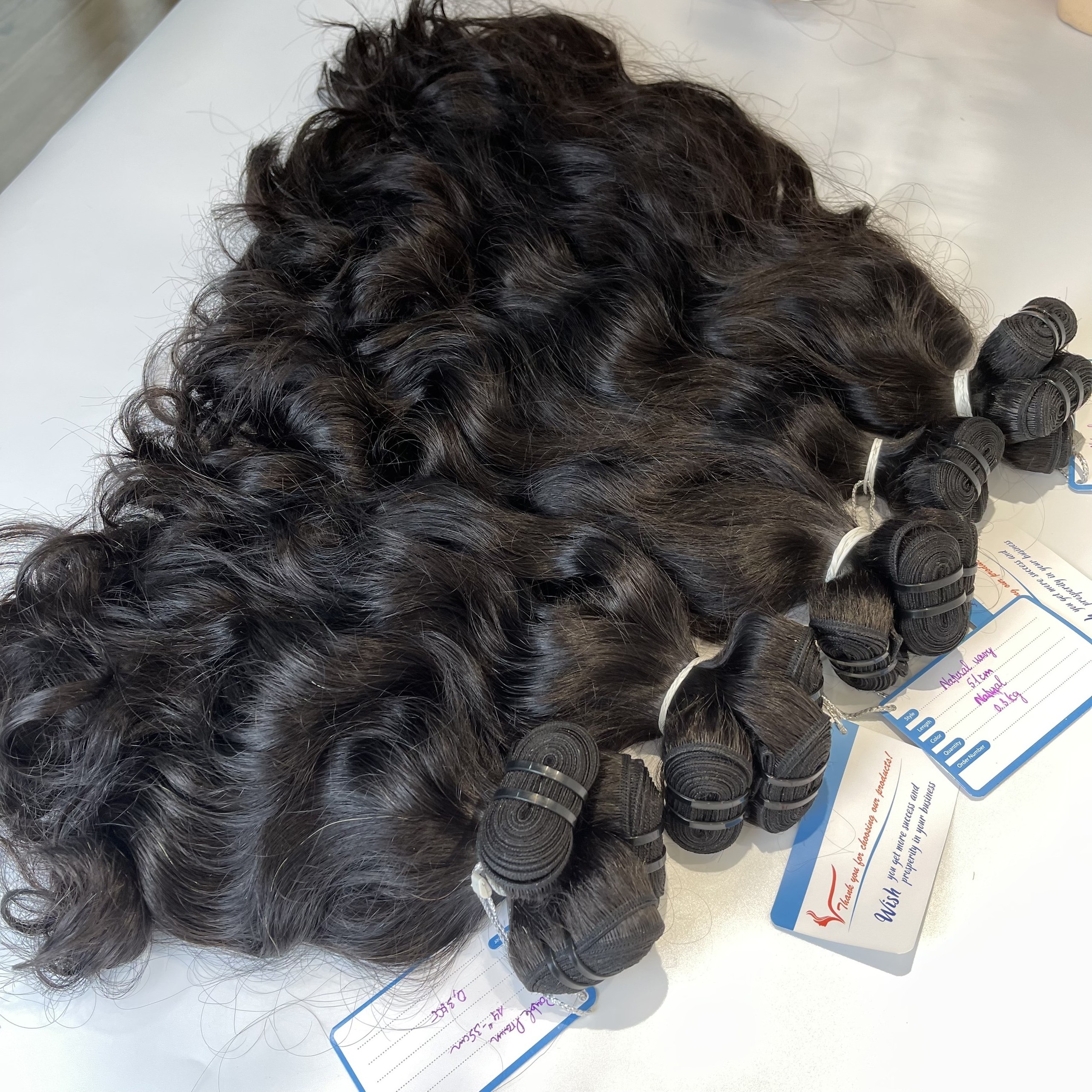 Wholesale 100% Vietnamese Human Hair Double Drawn Raw Cambodian Hair Natural Straight Natural Wave Raw Hair