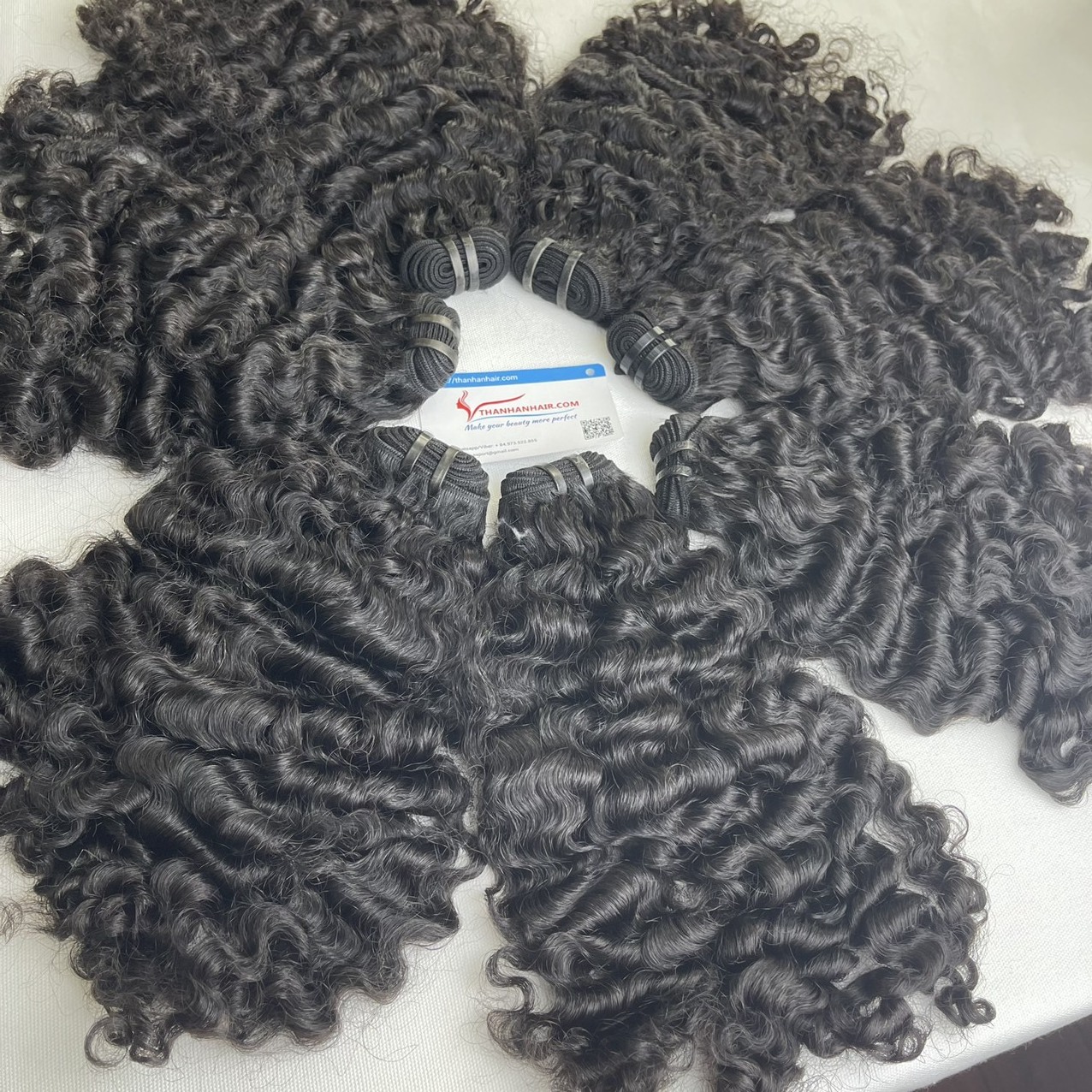 Burmese Curly Hair Bundle Natural Hair Weft Raw Unprocessed Human Hair suppliers from Vietnam