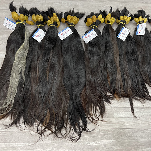 High Quality!! Raw single donor hair full cuticle aligned 100% human hair raw material from Vietnam