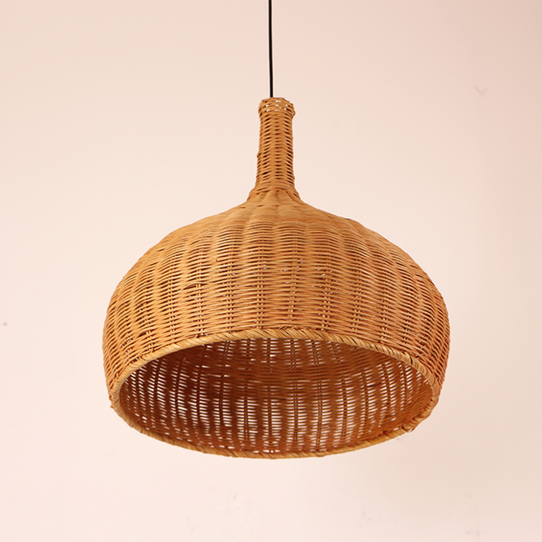 Cheap Price Outdoor Ceiling Light Fixture Lampshade Pendant Natural Wicker Light Made In Vietnam