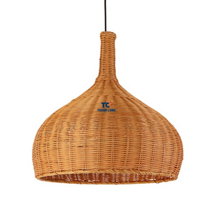 Cheap Price Outdoor Ceiling Light Fixture Lampshade Pendant Natural Wicker Light Made In Vietnam