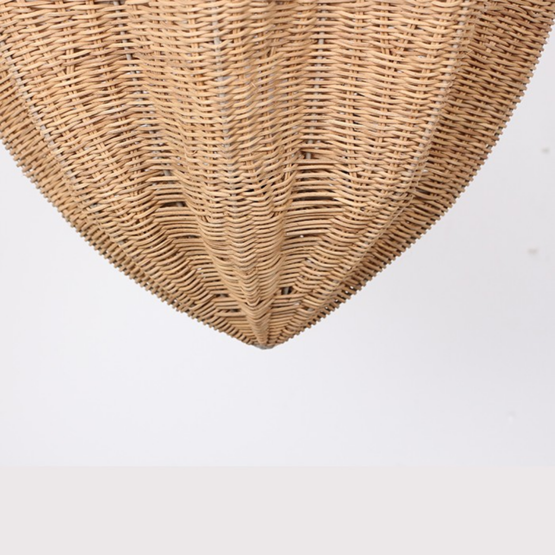 Woven Rattan Pendant Light Fixture Natural Bamboo Lampshade Chandelier Wicker Ceiling Light