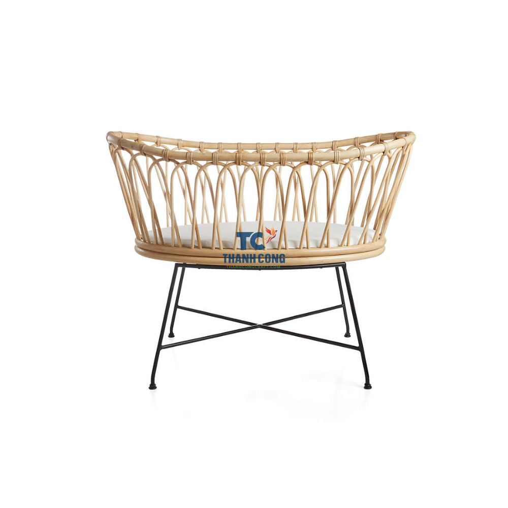 Natural Wicker Woven Baby Swing Bassinet Rattan Baby Bassinet made from Vietnam Manufacturer