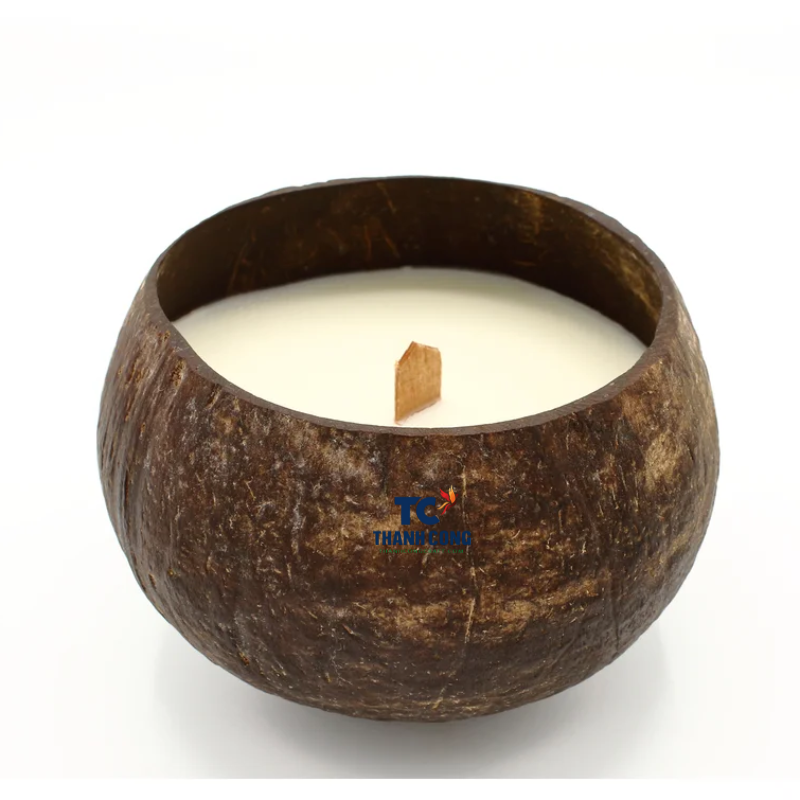 Natural Vietnam Healthy Woodwick Handmade Coconut Bowls Small Shell Candle Scented Candles