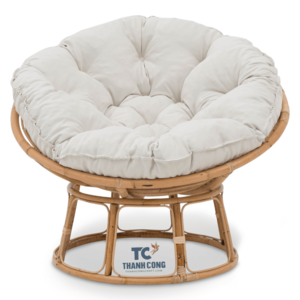 BEST Selling Papasan Rattan Lounge Chair with Cushion Handcrafted from natural rattan