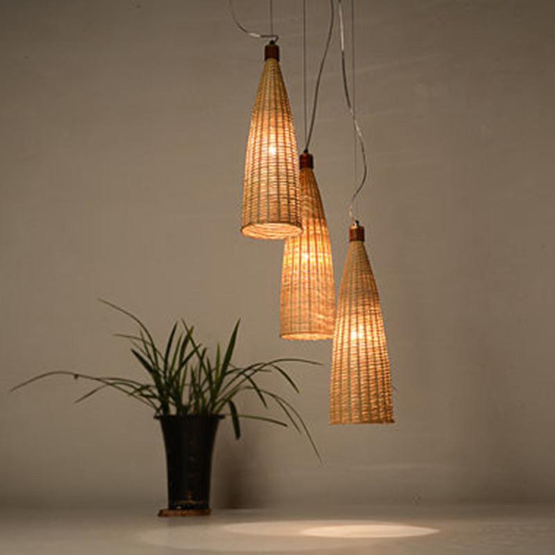 Vietnam Rattan Wicker Chandelier Pendant Light Rattan Lampshades Frames