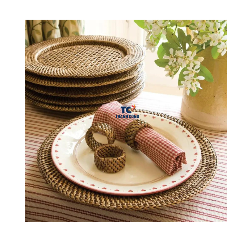 Hot sale rattan charger plate/rattan snowflake shaped wedding charger plate 100% handmade wholesale- RP02