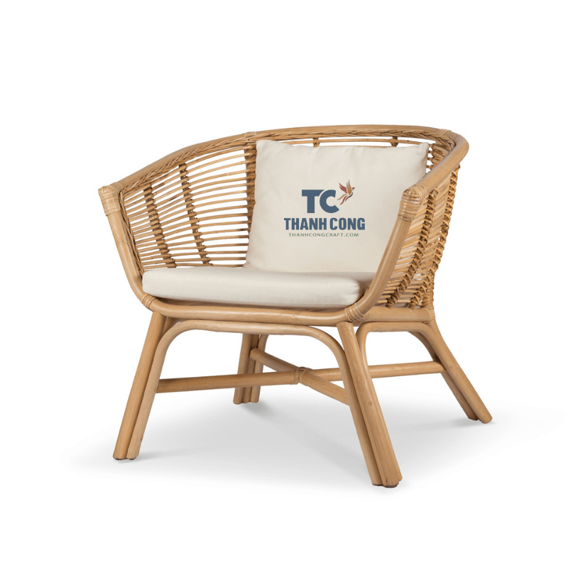 BEST Selling Papasan Rattan Lounge Chair with Cushion Handcrafted from natural rattan