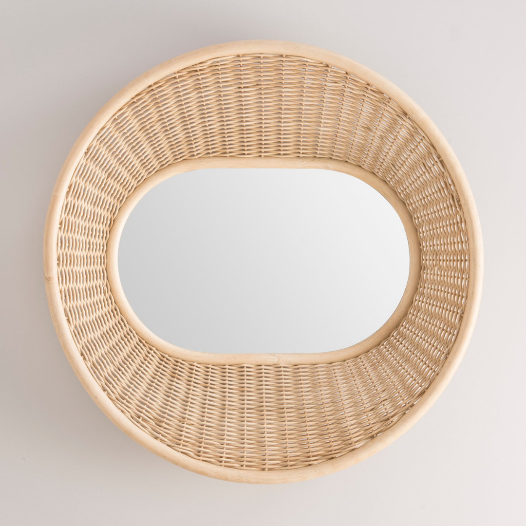 Eco-friendly round decorative wall mirror frame, various shapes available wholesale made in Vietnam