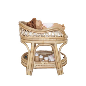 Genuine Indian Handmade rattan wicker Dolly bassinet also baby crib for new born baby items furniture Available In wholesale