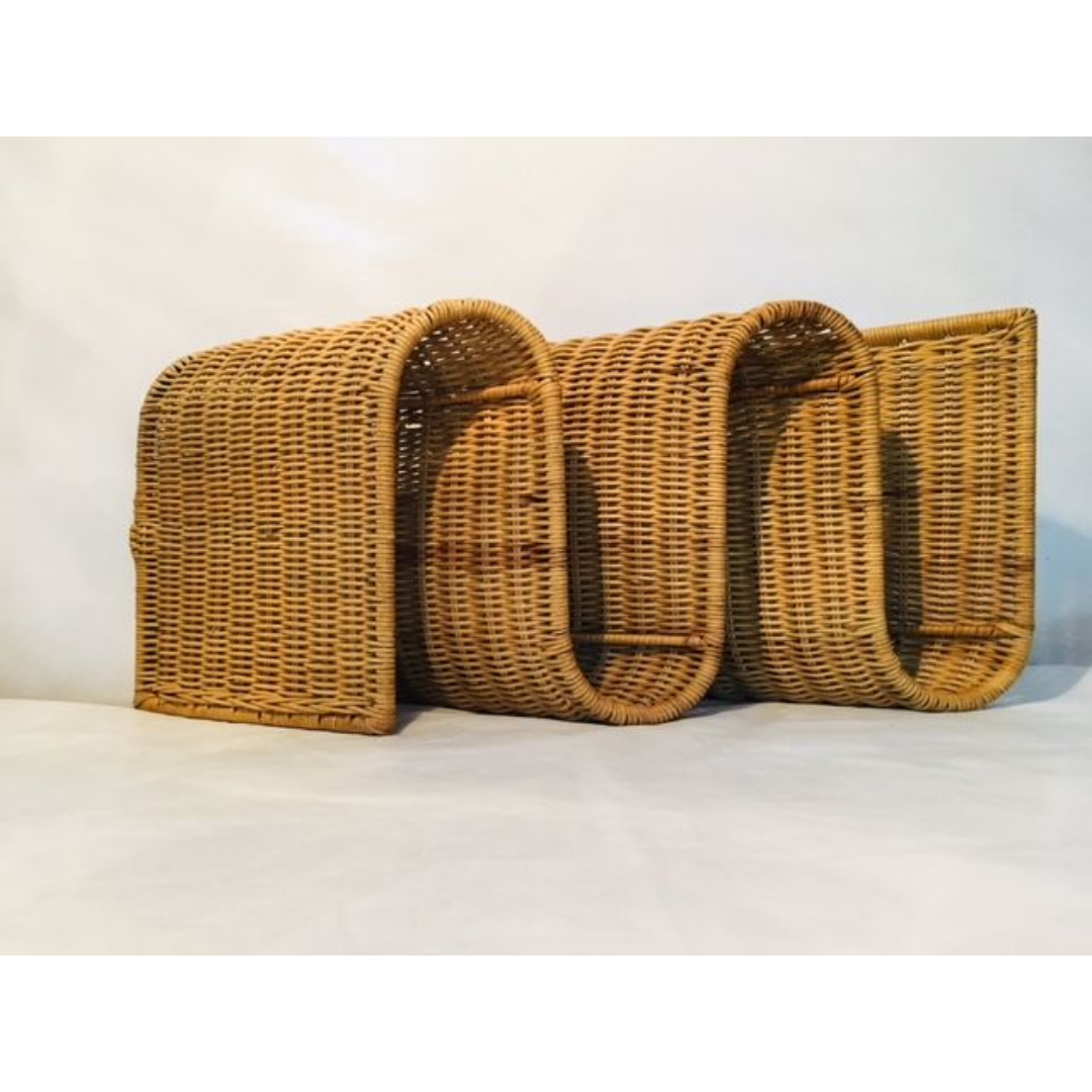 Handmade Rattan Book Shelf 2 Tier Book Case Living Room Furniture Made in Vietnam