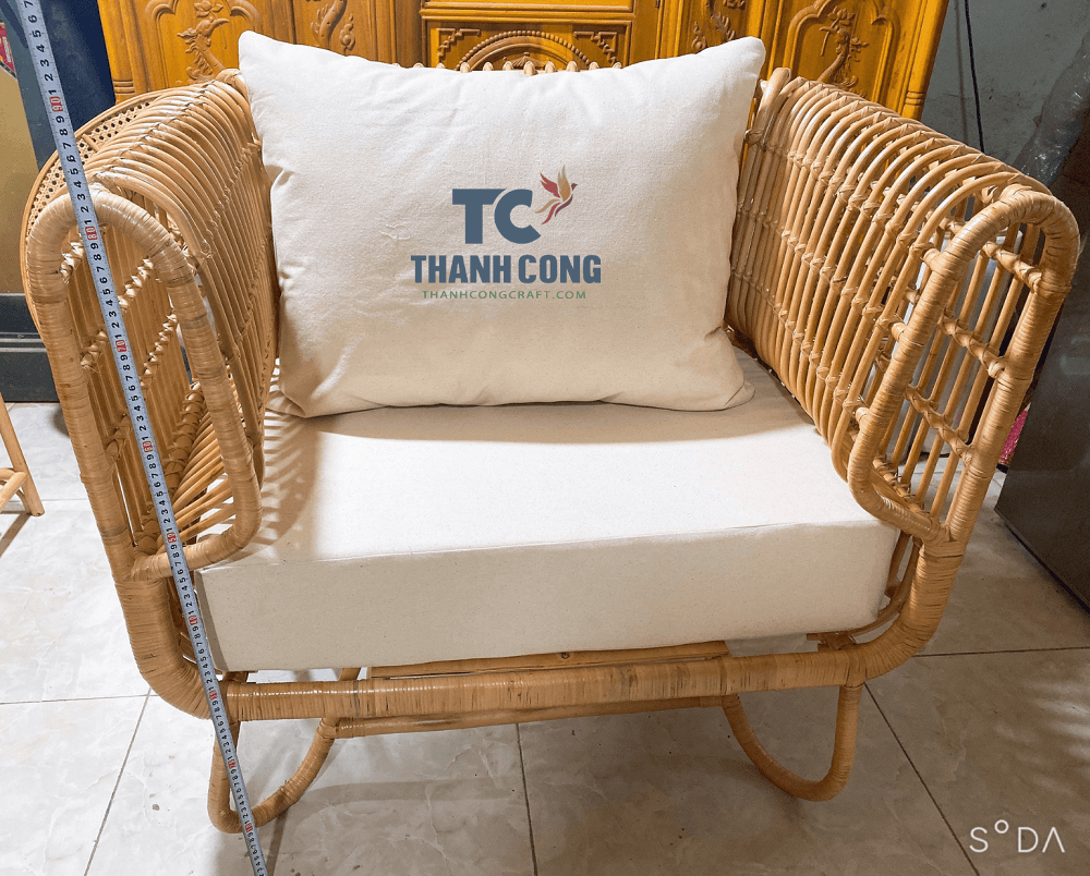 Good quality Cheap Rattan Chair Flower Shape Home furniture simple comfortable natural chair from Vietnam