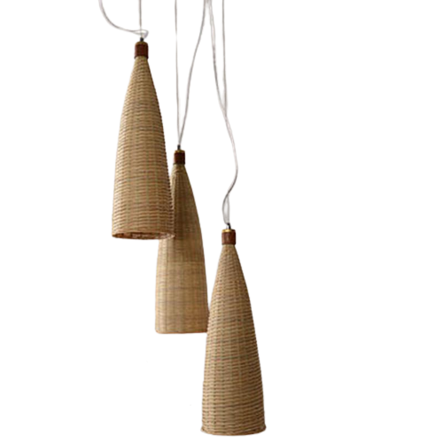 Vietnam Rattan Wicker Chandelier Pendant Light Rattan Lampshades Frames