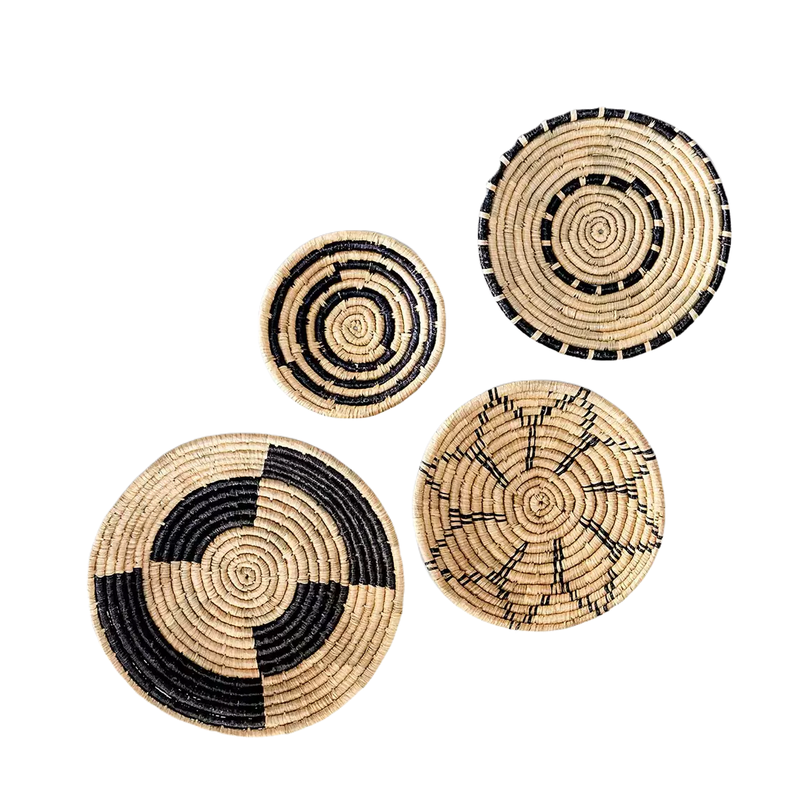 Vietnamese Style Boho Rattan Wall Baskets Home Decor Plates Hanging Wall  Decor