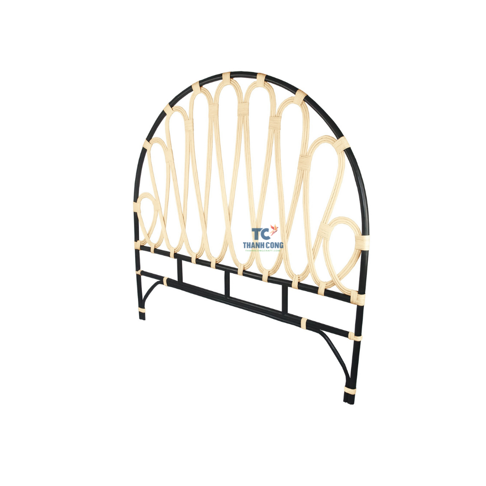 Home Furniture Vietnam Rattan Headboards Handmade Rattan Bed Head Rattan Round Design