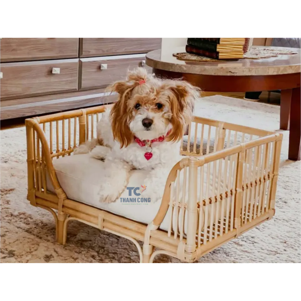 Trending Elegant Rattan Puppy Natural Rattan Pet Bed Indoor Rattan Dog Bed Suppliers