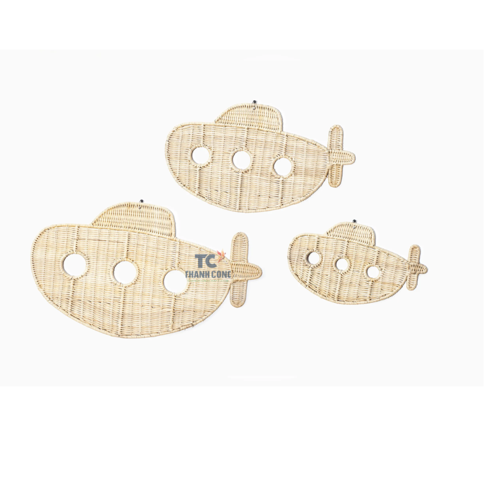 Yertle Shaped Rattan Kids Baby Furniture Wholesale Squidy Rattan Wall Decor Boho Rattan Nursery Playroom