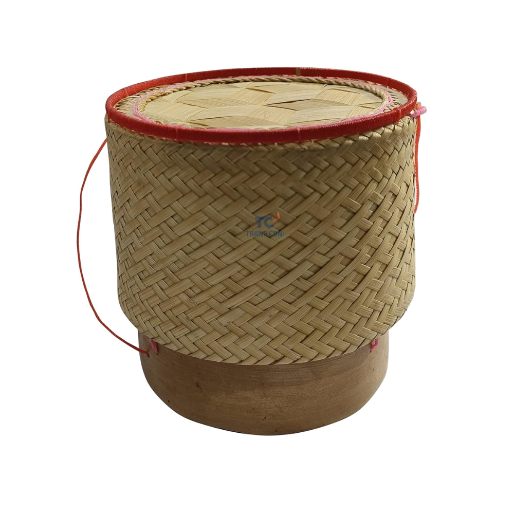 Best Selling New Design Handmade Bamboo Sticky Rice Serving Basket Traditional Gift Box Mini Size Ring Box