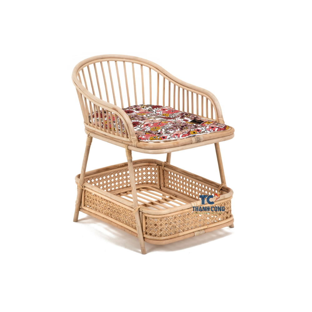 Hot Sale Hand-woven Healthy Eco-friendly Bassinet Crib Natural Rattan Wicker Newborn Baby Change Table