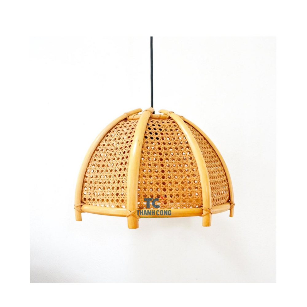 Natural Hand Woven Wicker Bamboo Rattan Lamp Shades Custom Design Flower Pendant Lampshade Lamps Cover