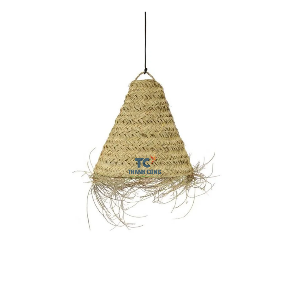 Bohemian Style Seagrass Lampshade For Room Decoration Natural Woven Straw Sea Grass Lamp Cover