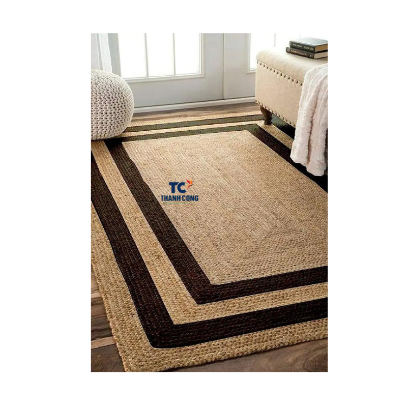 Wholesale Rug jute Runner Rectangle Braided Natural Handmade Carpet Modern Look Rug Natural Fiber Rugs - RR05