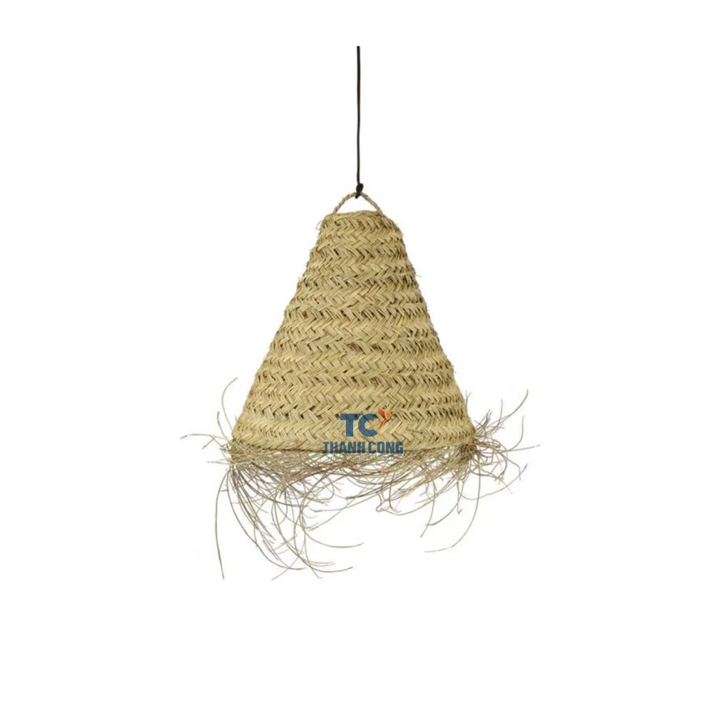 Bohemian Style Seagrass Lampshade For Room Decoration Natural Woven Straw Sea Grass Lamp Cover